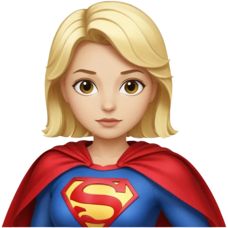Glamorous blonde superhero emoji