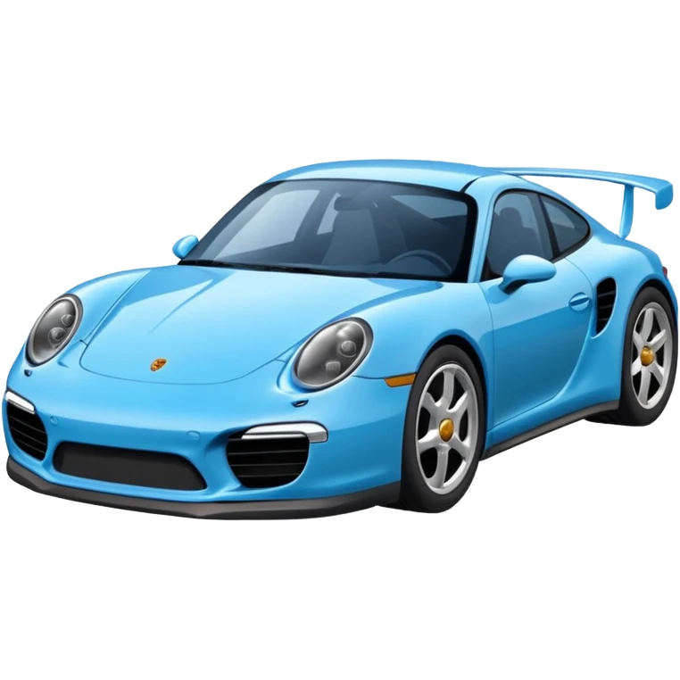Voiture Porsche bleue emoji