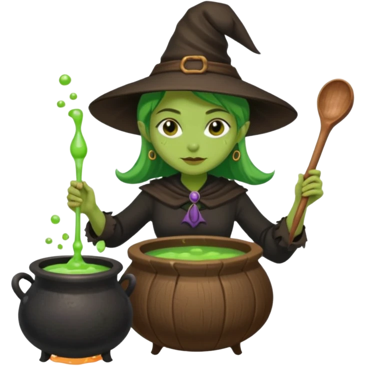 green witch cooking potion emoji
