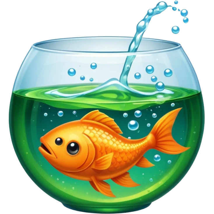 Fish in bowl of Mountain Dew  emoji