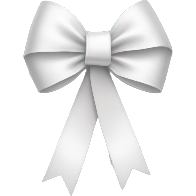 a white ribbon bow  emoji