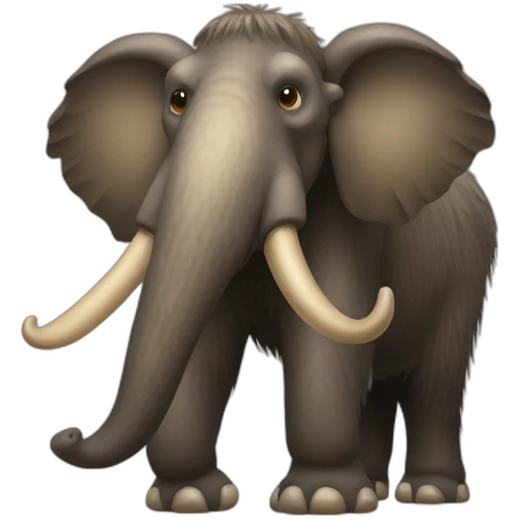 Old mammoth emoji
