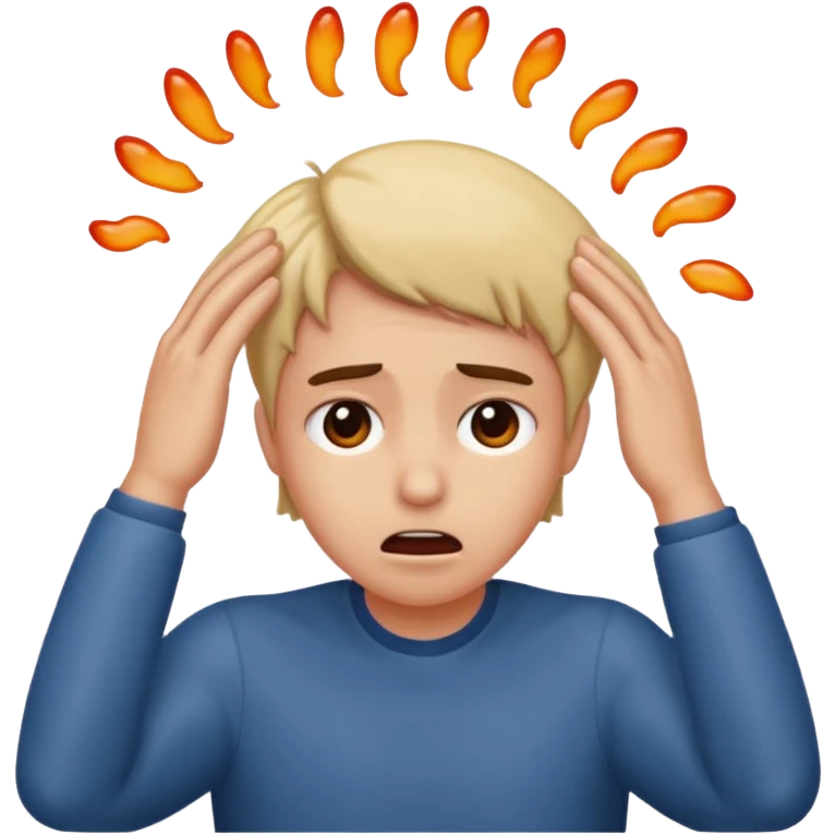 person clawing at their head emoji