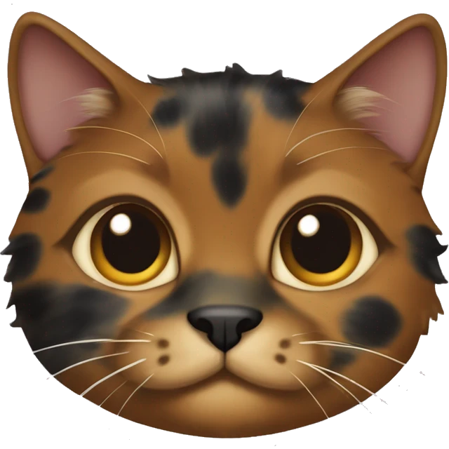 Tortoiseshell hair cat with small patches of tan  emoji
