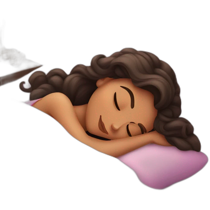 Sleeping beauty brunnete emoji