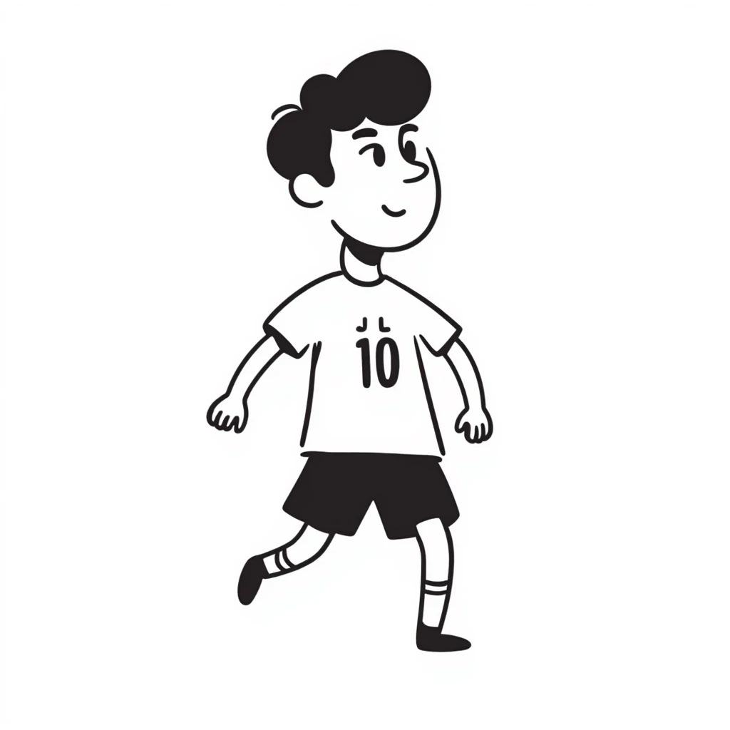 Lionel Messi, footballer, hand drawn doodle style, notion style hand drawn doodle emoji