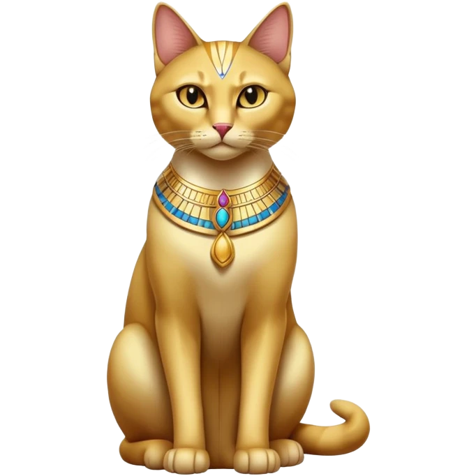 Egyptian cat sitting full body emoji