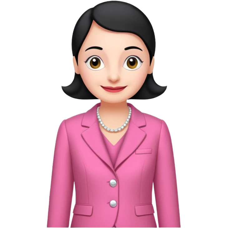 pingu mother wearing the pink chanel suit the Jackie kenddy wore emoji