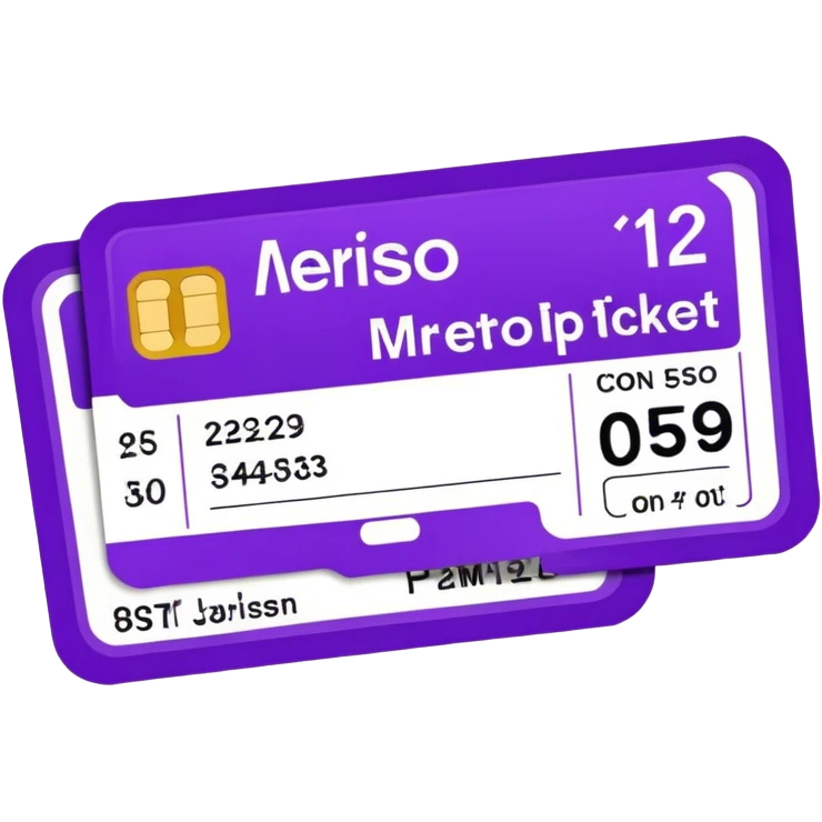 Parisien metro purple ticket  emoji