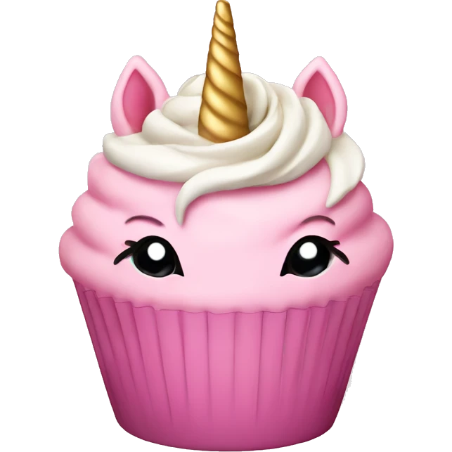 Light pink Unicorn cupcake  emoji