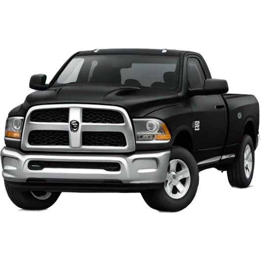 Black dodge ram truck emoji