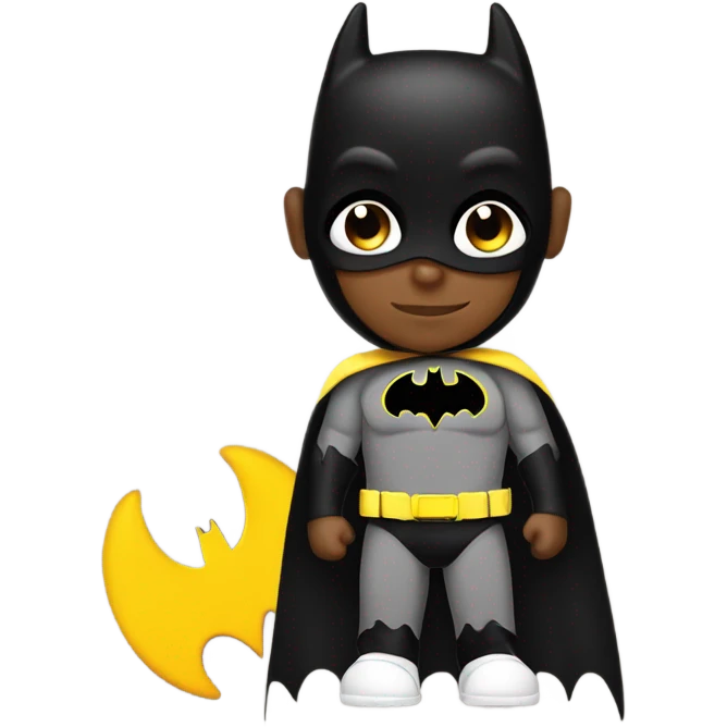 Boy with batman s emoji