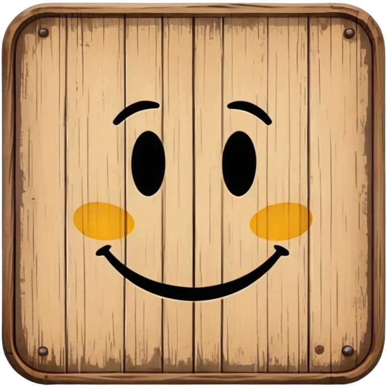 simple wooden sign emoji