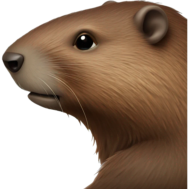 Winged beaver side profile emoji