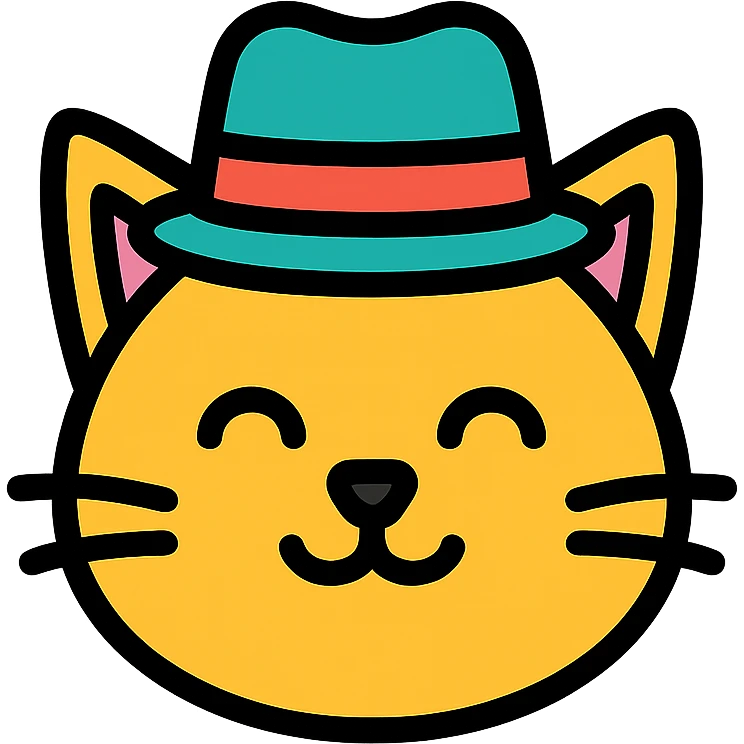 cat wearing a hat emoji