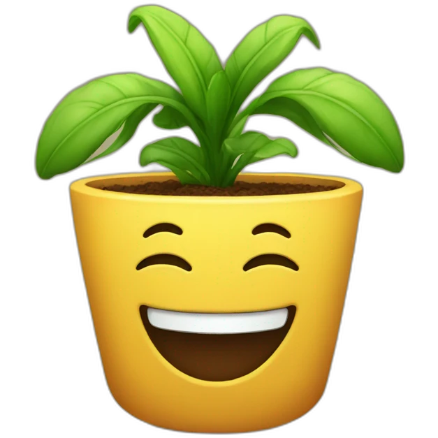Plante souriante emoji