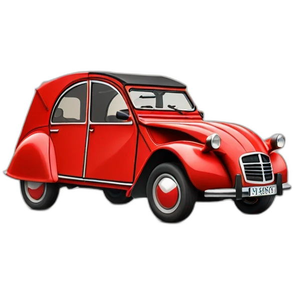 2cv voiture rouge emoji