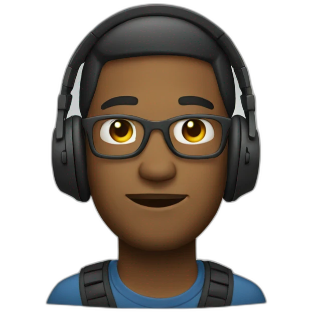 man with headphones emoji