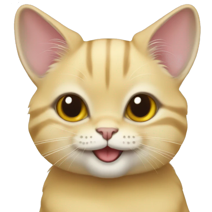Persian chinchilla yellow cat smiling emoji