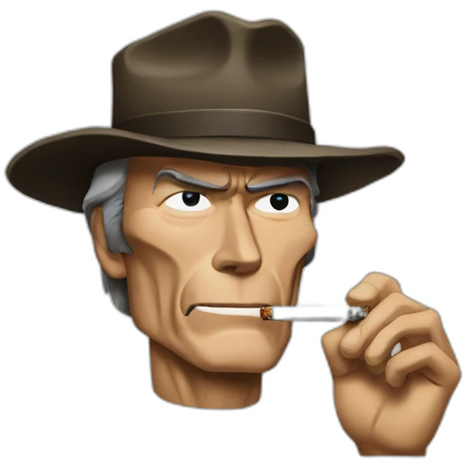 Clint eastwood smoking emoji