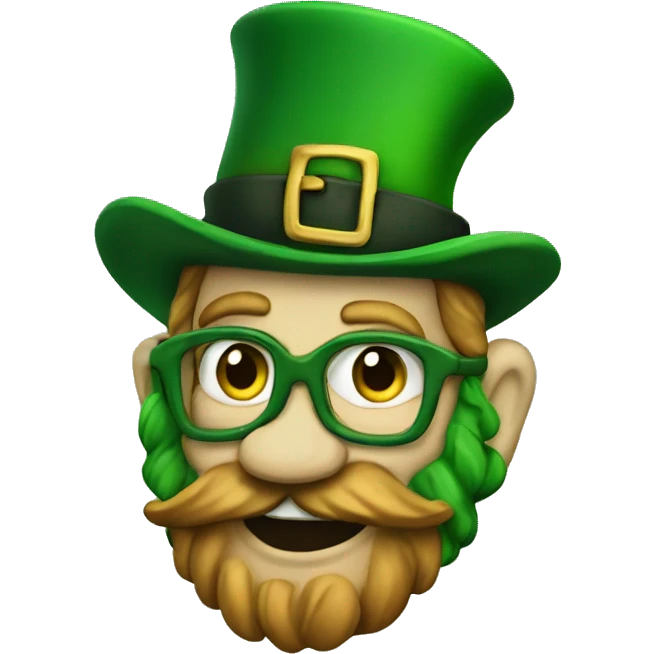 The latter E in a leprechaun style emoji