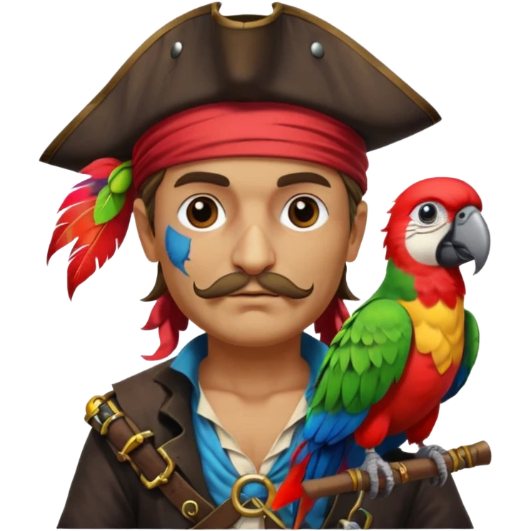 pirate and parrot emoji