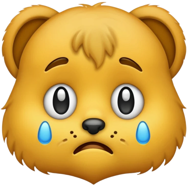 Emoji efeito Peludo versão Triste emoji