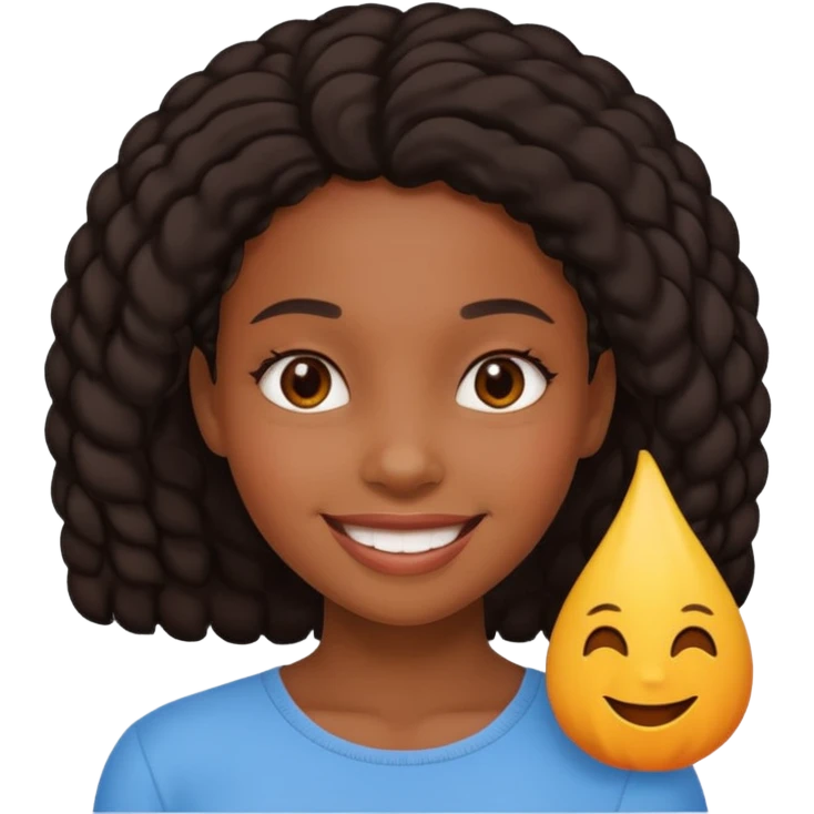  Black girl Remove the background, keep everything else the same, transparent background. emoji