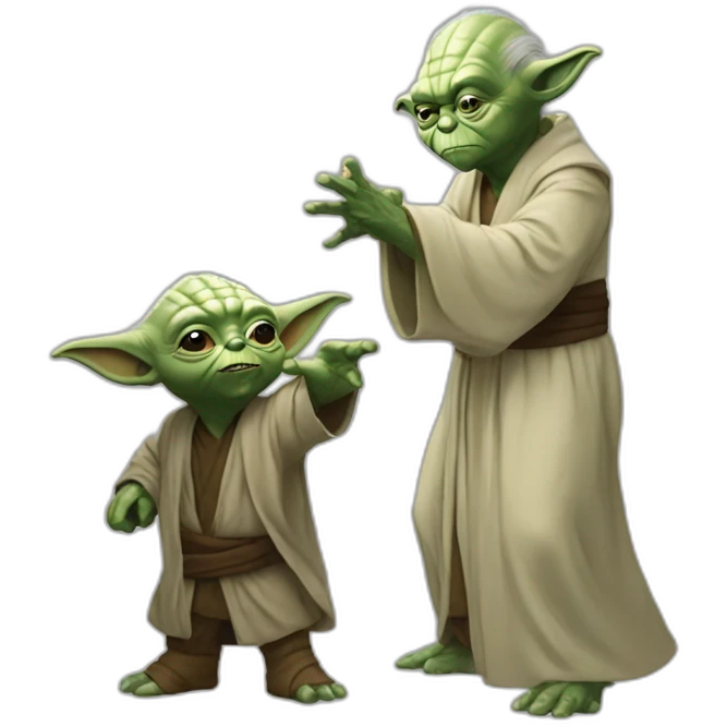 Yoda slapping dwarf emoji
