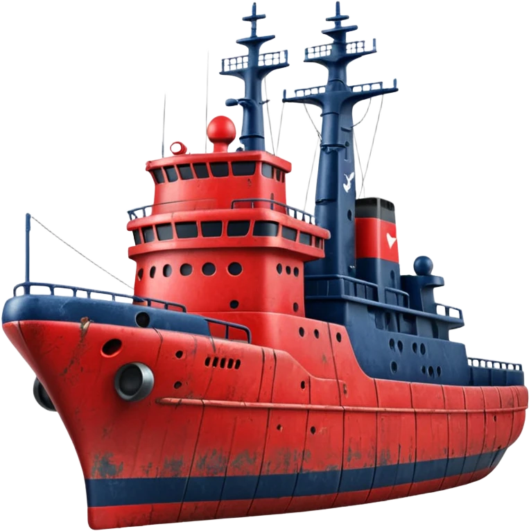 red navy ship emoji