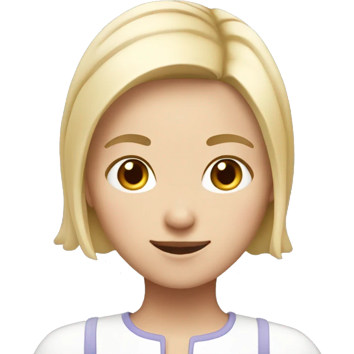girl with short blond hair and white rabbit ears emoji