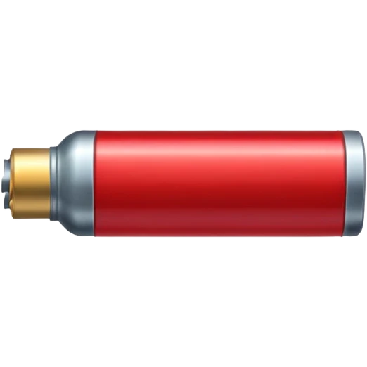 Red color shot gun cartridge  emoji