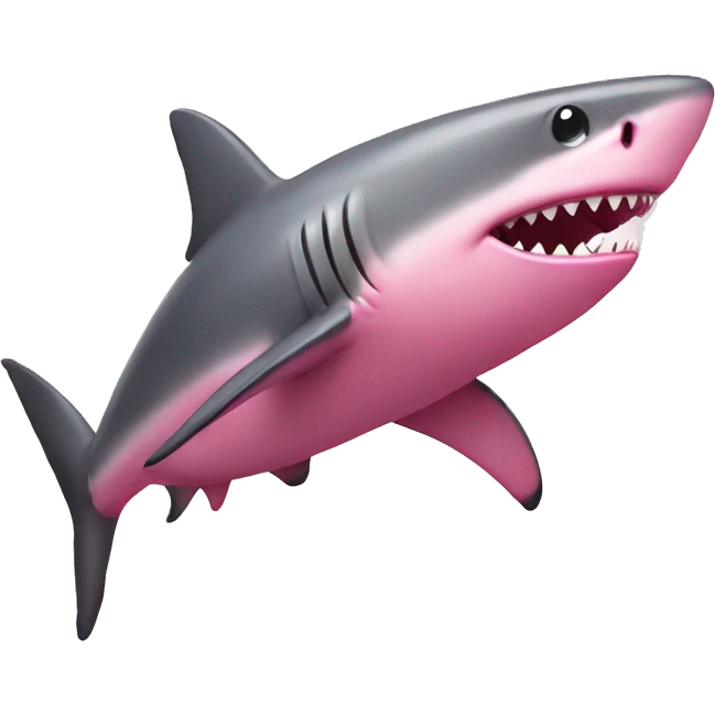 Pink shark emoji