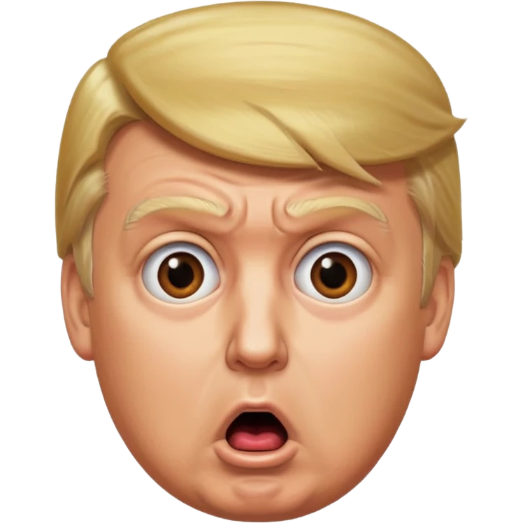 Donald trump surprised face shocked emoji