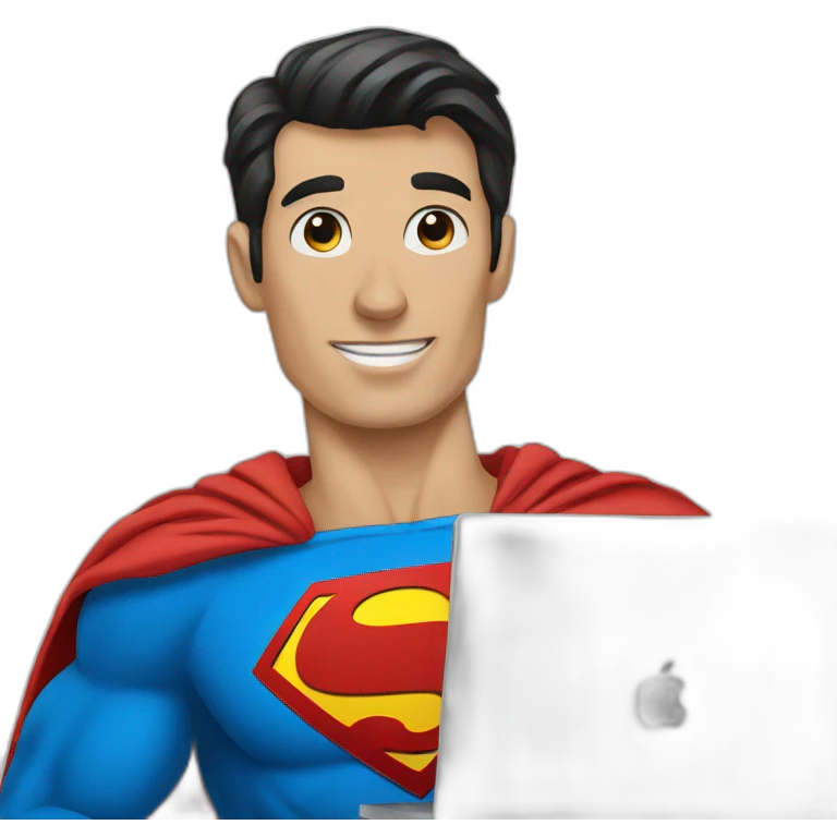 superman with laptop emoji