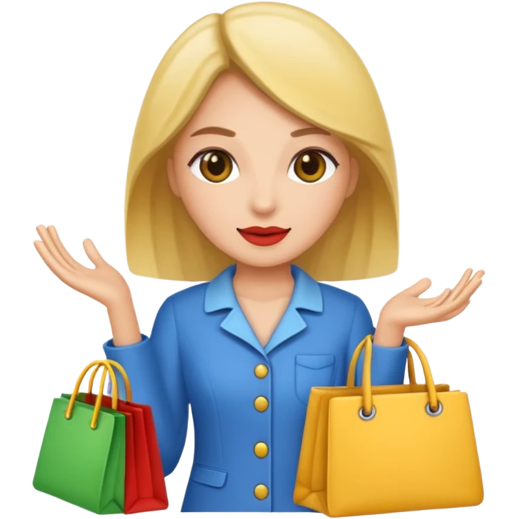 shopaholic woman emoji