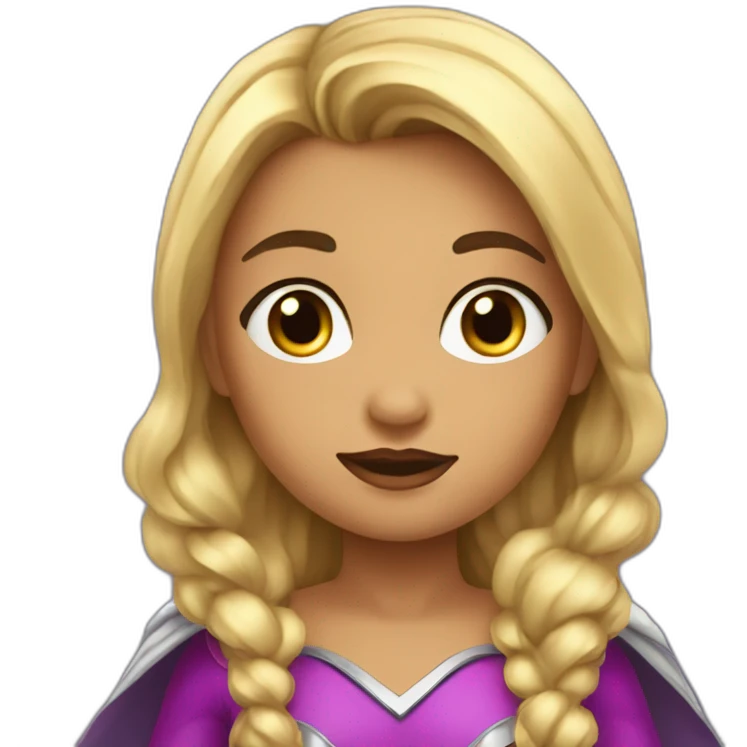 una niña de superhéroe emoji