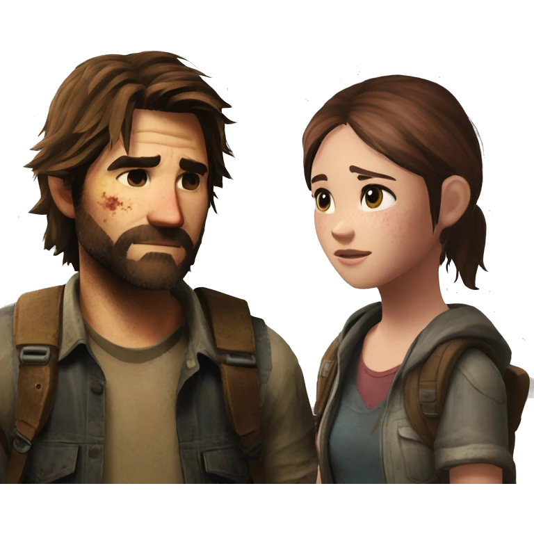  the last of usjoel and ellie the last of us emoji