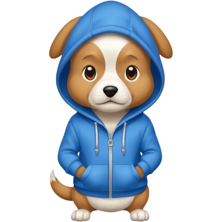Dog wearing hoodie  emoji