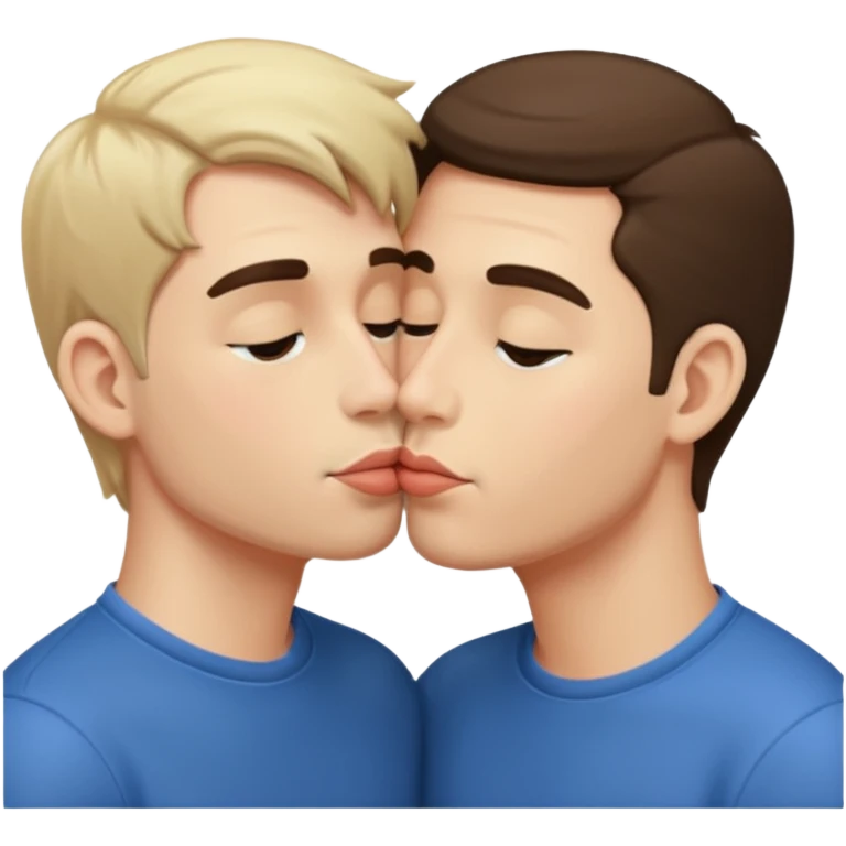Two men kiss  emoji