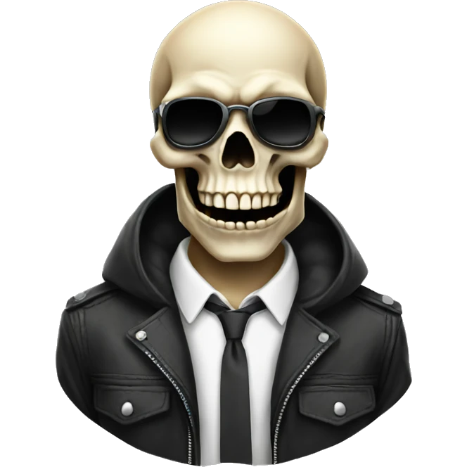 very cool skull with swagger  emoji