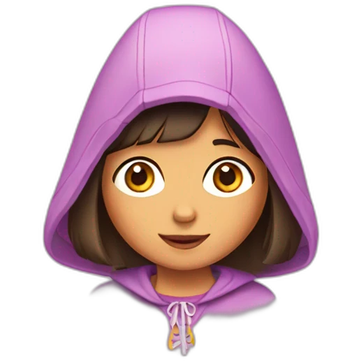 Dora wearing Teen cloches emoji