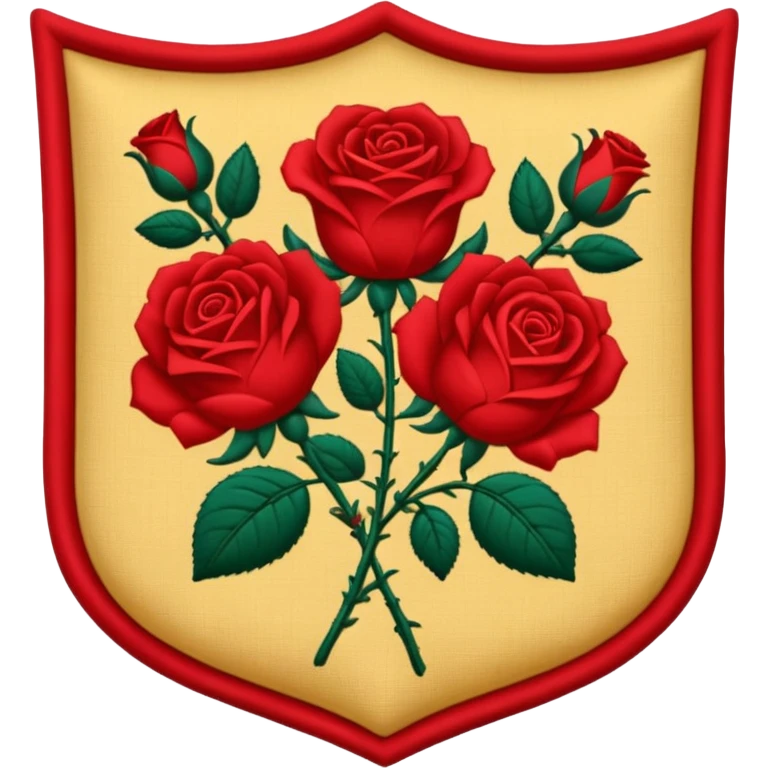 brasão com rosas condessa vermelha emoji