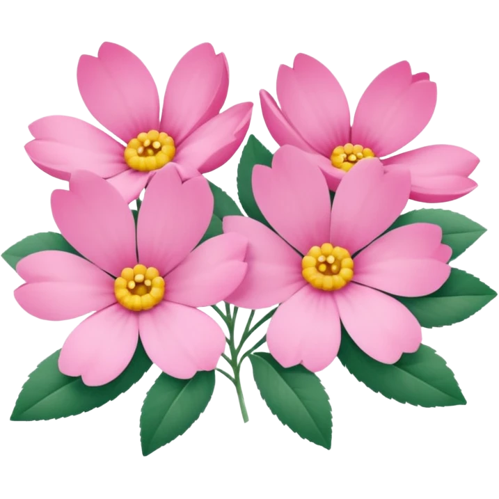 Polaroid photo of pink flowers emoji