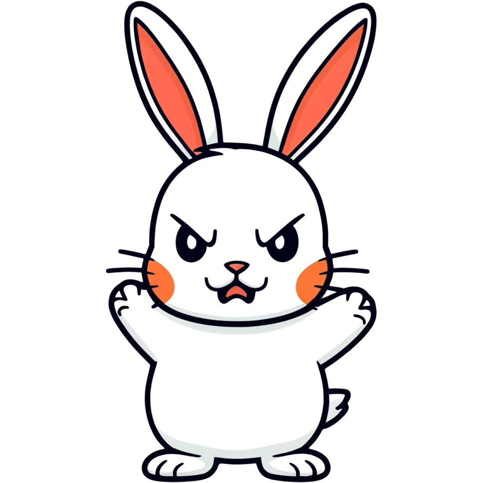 Angry rabbit emoji
