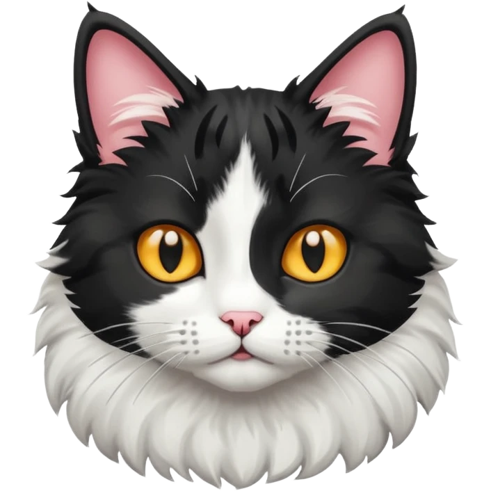 cat blask and wight emoji