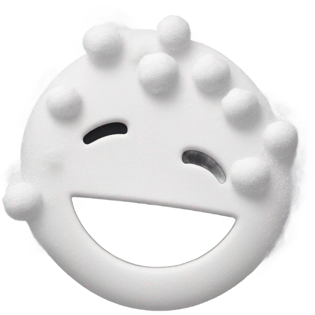 Powders sugar on desk and nose emoji