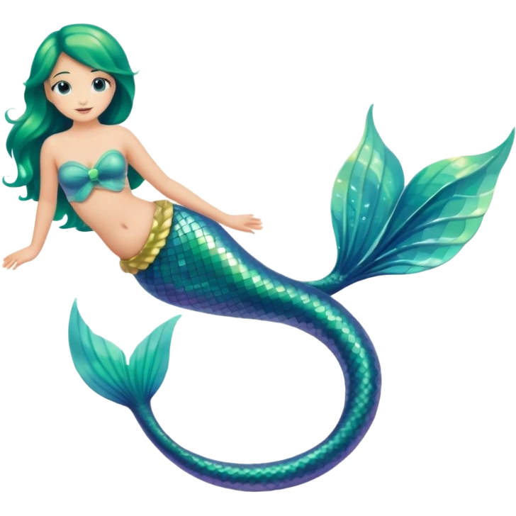 green aqua coloured siren mermaid tail end only emoji
