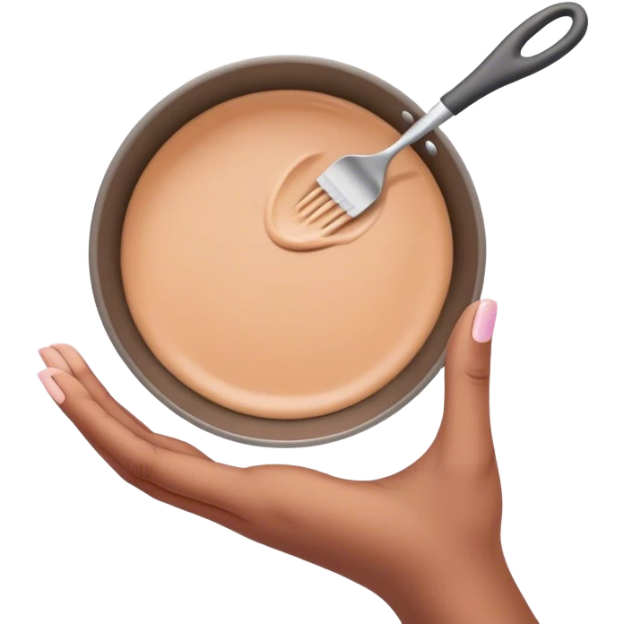 hand writes pastel pan emoji