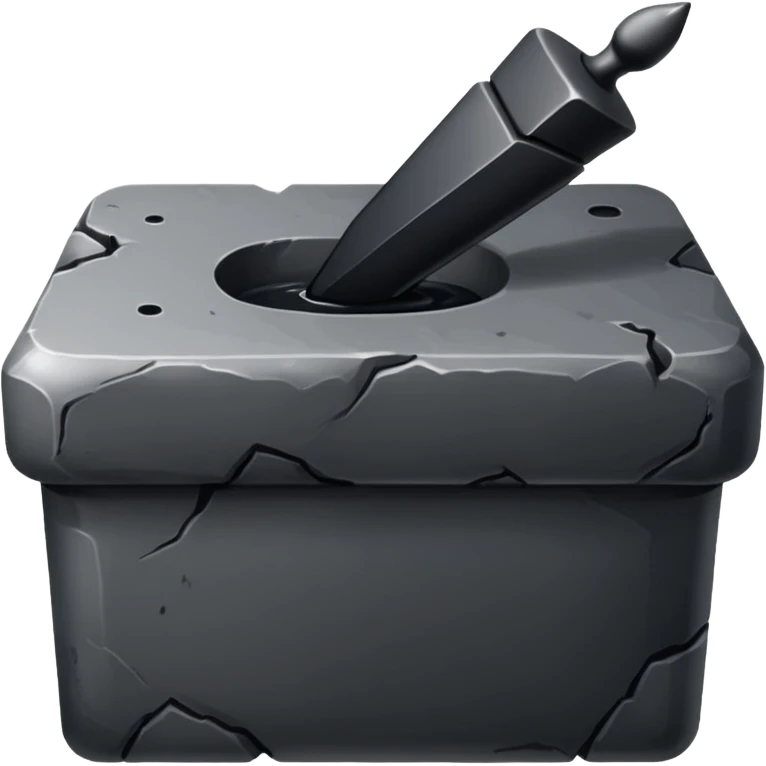 Calligraphy Inkstone – Stone block with dark ink well. emoji